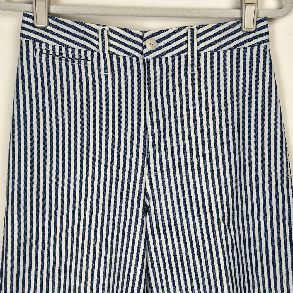 NWT Madewell Emmet Blue White Striped Jeans
Petite 28 Wide Leg Crop High Waist - Picture 6 of 10